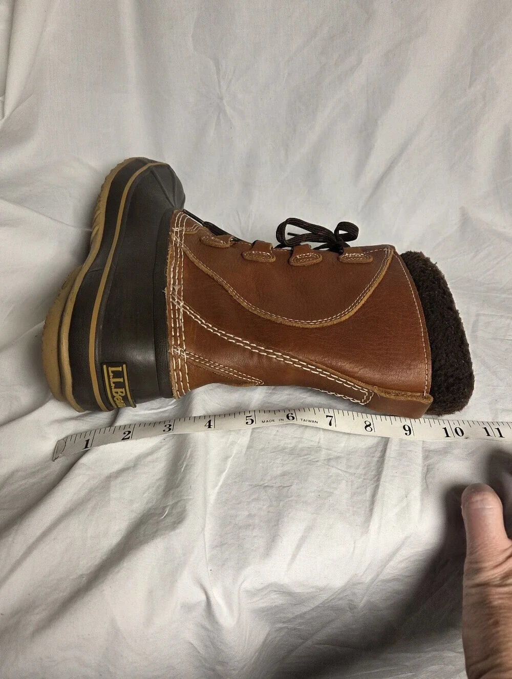 LL Bean Leather Waterproof Insulated Lace Up Boots 299622 Women's Size 7 Snow
